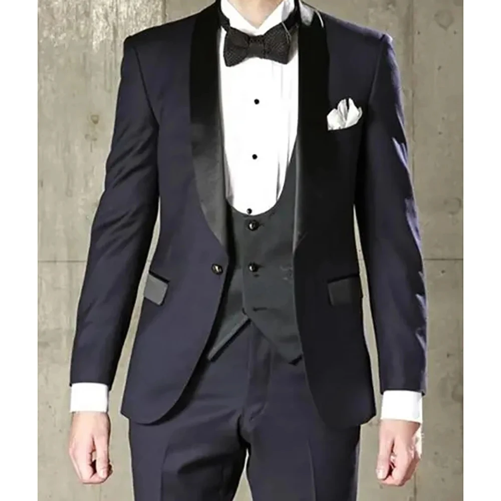 Men's Suit Notch Lapel Flat Slim Fit Male British Style Fashion Boutique Wedding Set Classic Blazers Men Designer Clothes 3 pic