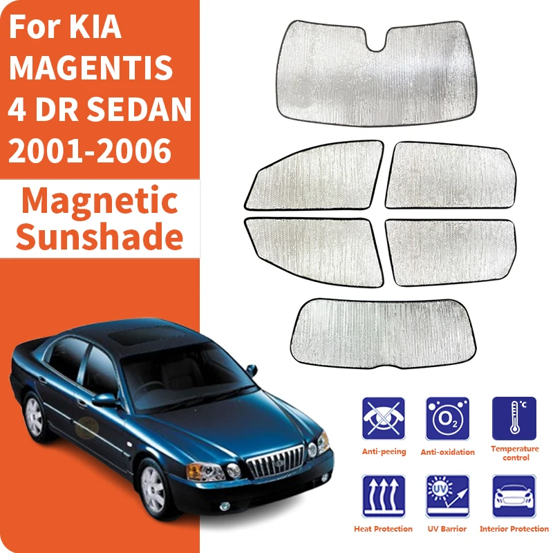 Custom Car Window Sunshade Anti-UV Car Sun Window Visors Sunshade Covers Accessories For KIA MAGENTIS 4 DR SEDAN 2001-2006