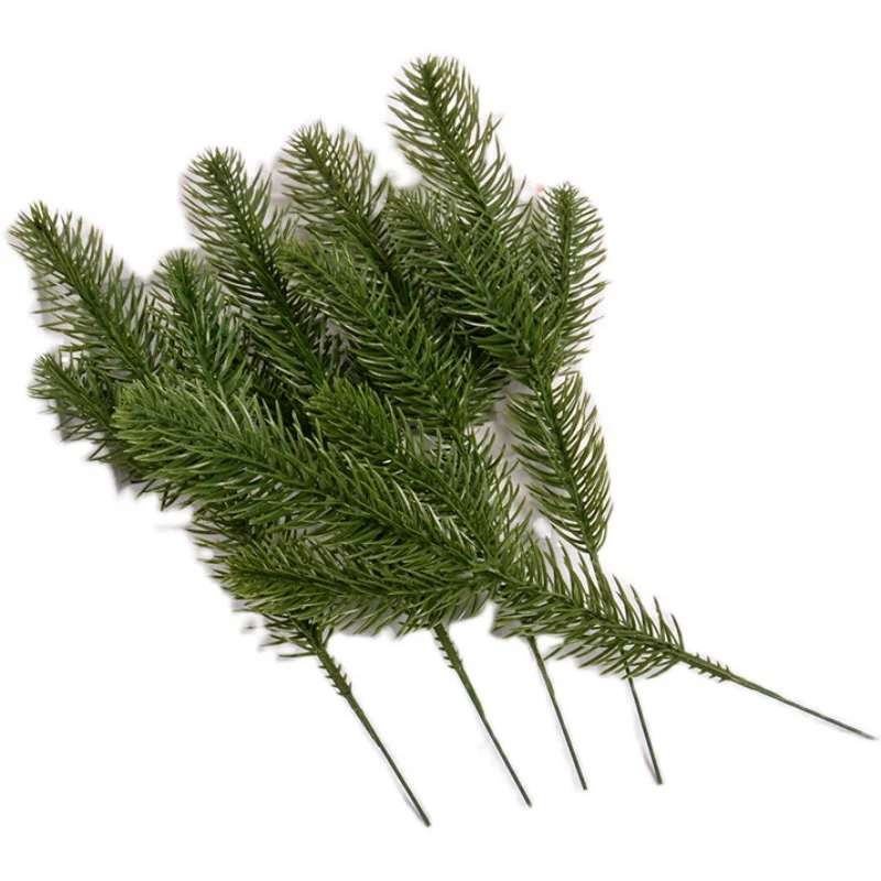 Simulated Trident Pine Needles DIY Handmade Christmas Wreath Material Christmas Decoration Plant Wall Decoration Accessories