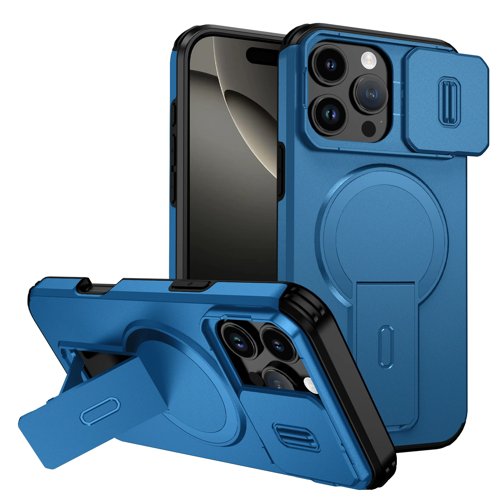 

Stand Case for Iphone 17 Pro Max Air 16e 15 14 Plus 16 12 13 Pro Iphone17 Heavy Duty Protection Shockproof Cover