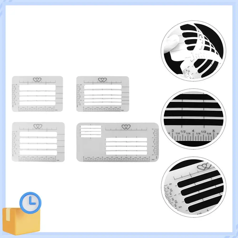 Popular 4 Pcs Guide Envelope Addressing Guide Stencil Ruler Quilting Rulers And Templates For Envelopes Brush Pens Making Thank