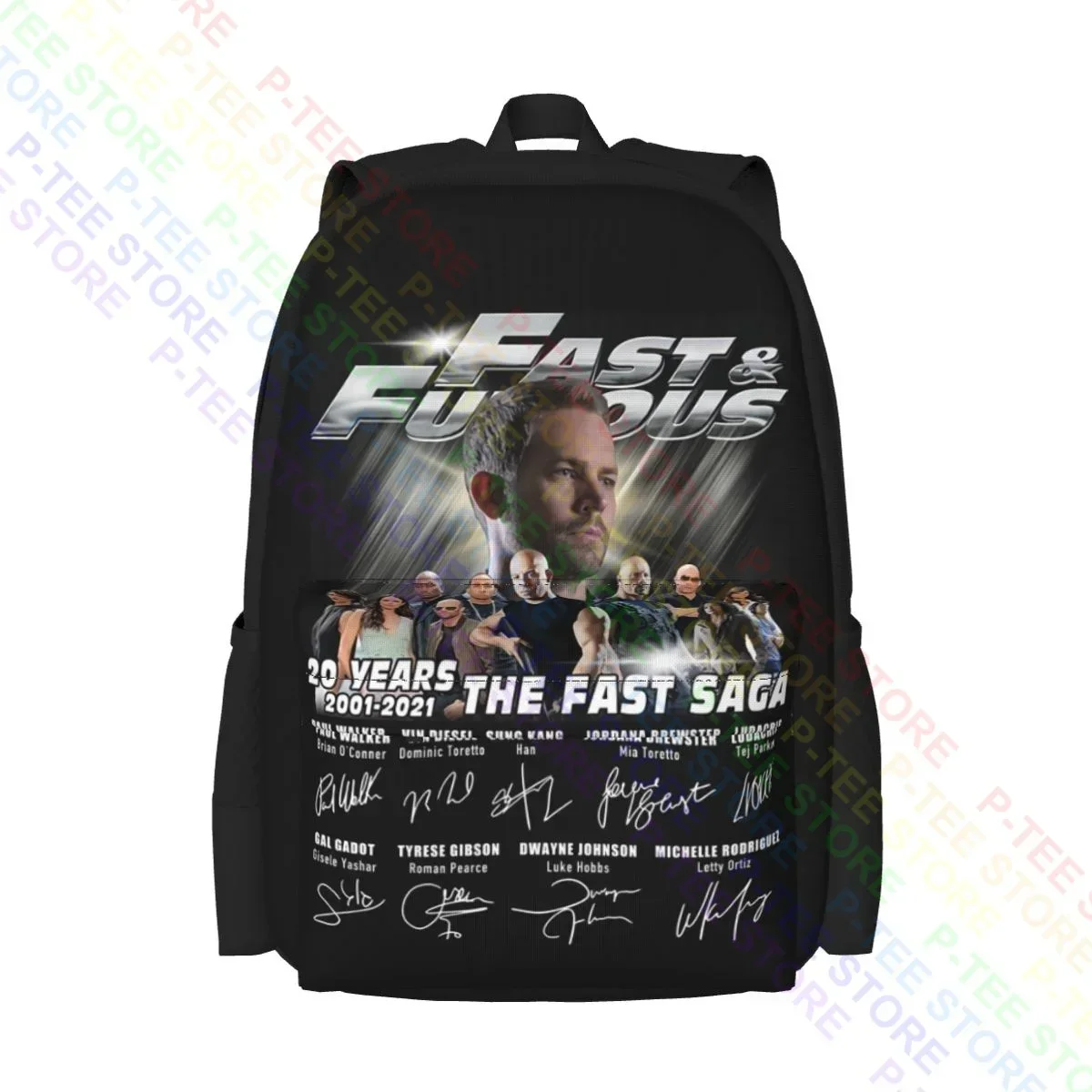 Fast And Furious 20 Years 2001-2021 Large Capacity Backpack Bookbag Schoolbag Gymnast Bag Riding Backpack