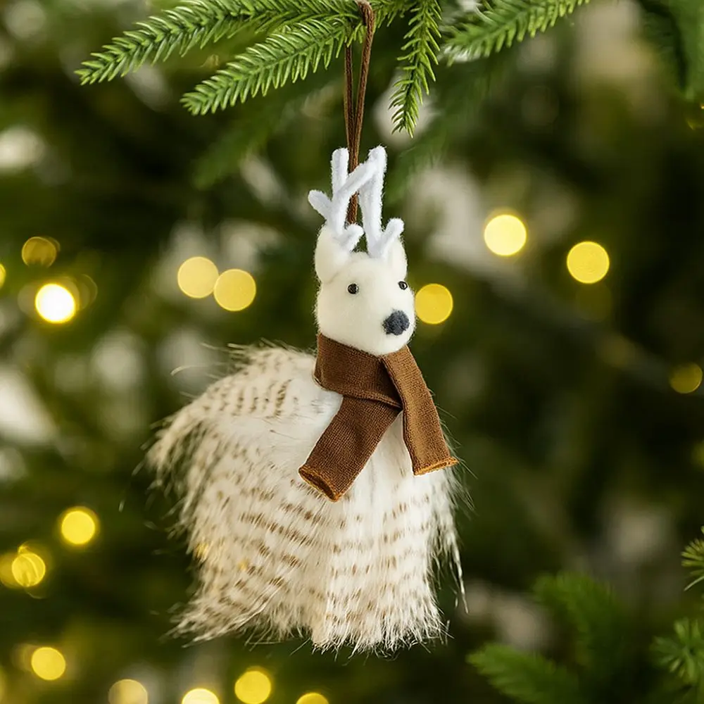 ورأى عيد الميلاد المعلقات المعلقة زلاجات الماوس الأيائل/الغزلان عيد الميلاد دمية قلادة الوردي الكرتون شجرة عيد الميلاد المعلقات عطلة ديكور #3