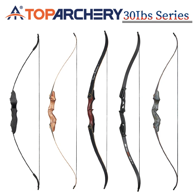 Toparchery-Recurve Bow Series, Suitable for Outdoor Shooting, Professional Competition, Hunting Sports, Novice Practice, 30Ibs