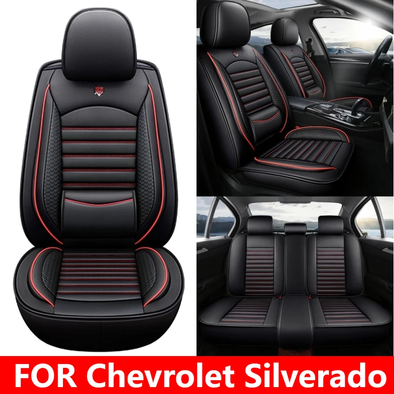 

FOR Chevrolet Silverado Car seat cover waterproof wear-resistant PU leather soft and comfortable full wrap seat cover