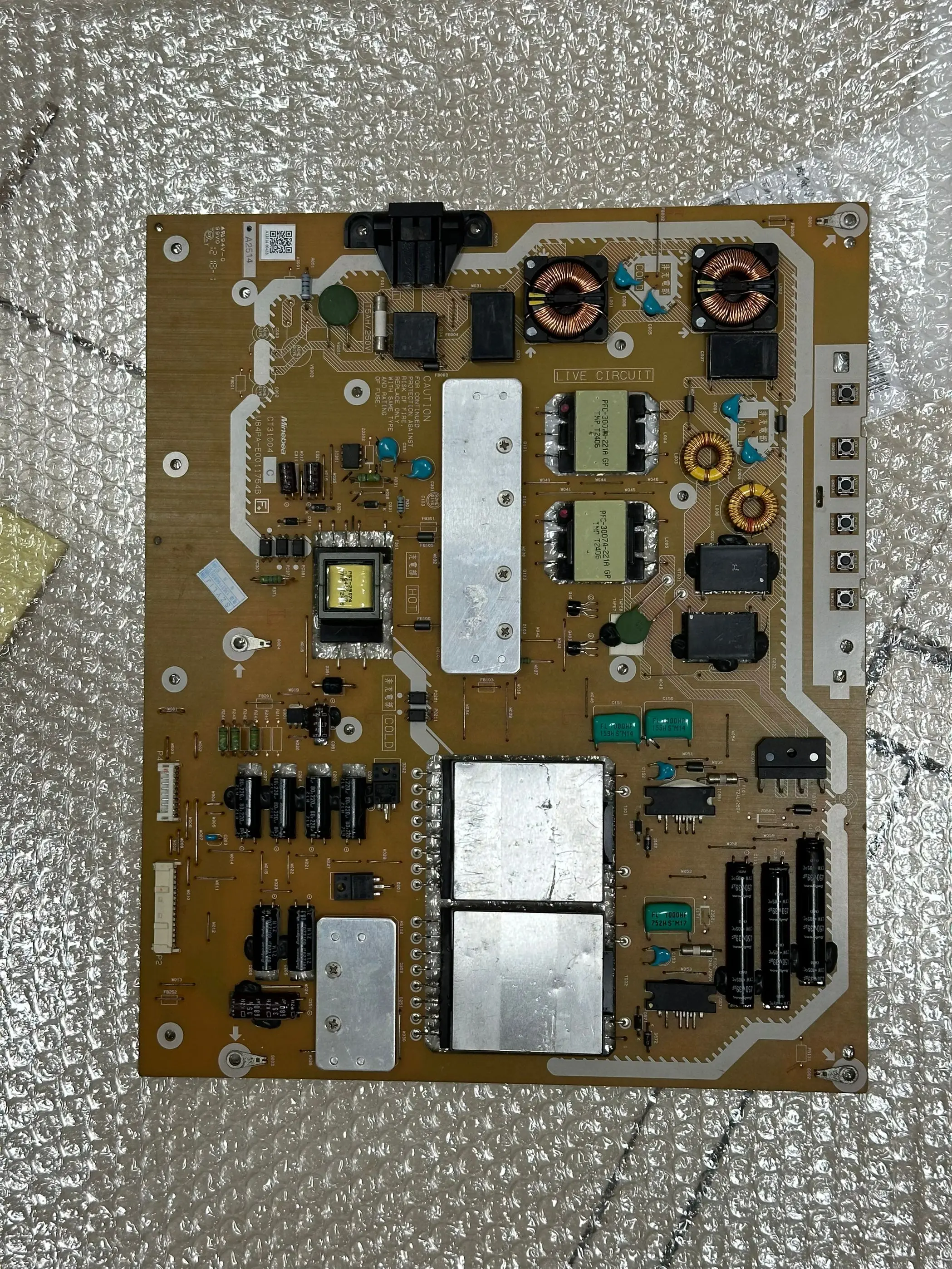 

original TH-L55DT50C LCD TV power board CT31004 U84PA-E0011754B has been tested