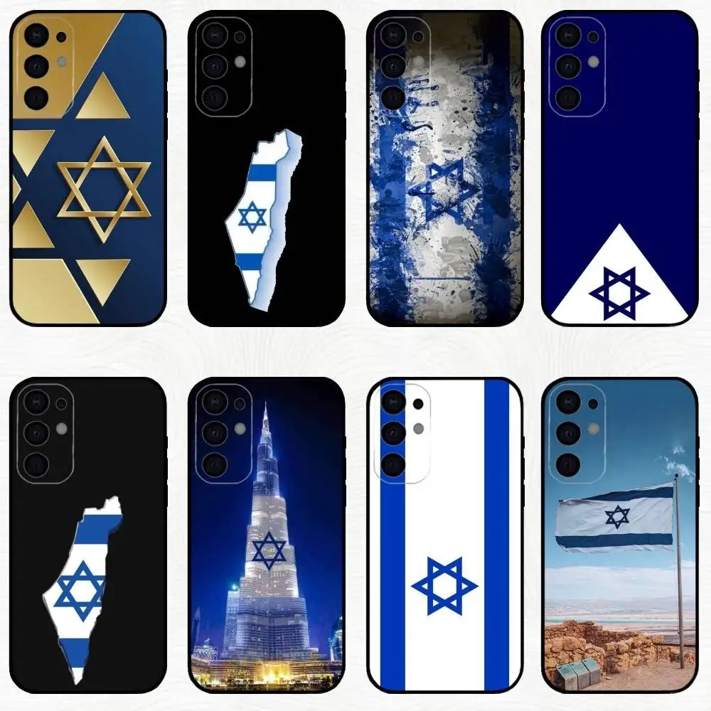 

I-Israel Flag Emblem Phone Case For Samsung S25,S24,S23,S22,S21,S20,Plus,Fe,Lite,Others Black Cover