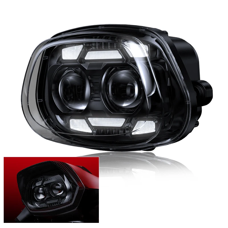 لفيسبا سبرينت 150 سبرينت 17-25 LED المصباح مرحبا لو شعاع DRL دراجة نارية كشافات لفيسبا سبرينت 150 زيليوني