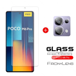 Para xiaomi poco m6 pro vidro para poco m6 pro protetor de tela de vidro temperado flim 9d protetor de câmera flim para poco m6 pro vidro