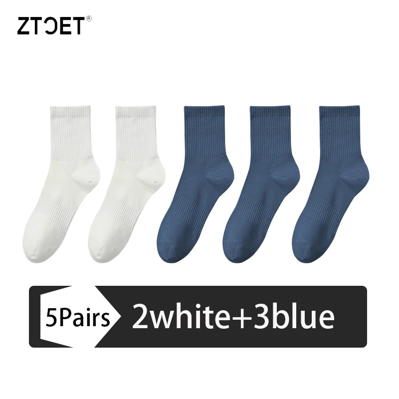 High Quality Men's Socks Combed Cotton Autumn Winter Black Business Long Socks Breathable New Male Socks Plus size EU38-45