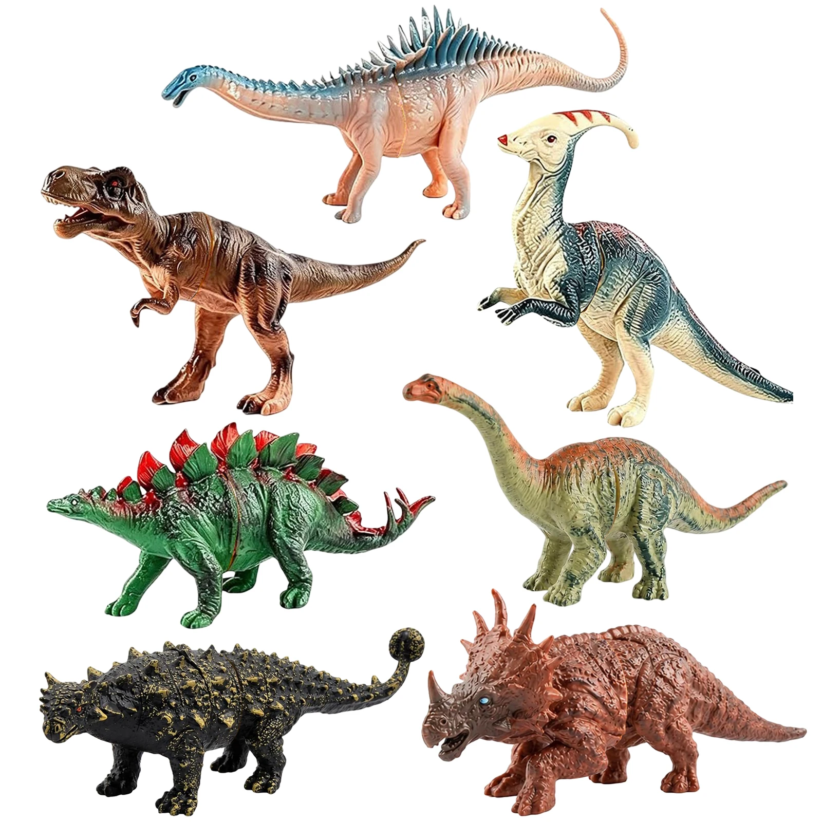 Dinosaur Figurine Set - Dinosaur Corn Cob Holders with Stainless