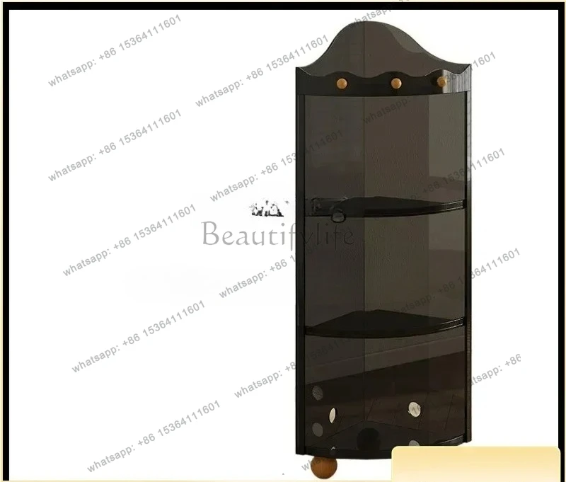 Wall Corner Shelf Floor-to-ceiling Bookcase Living Room Triangle Cabinet Bedroom Vintage Corner Cabinet