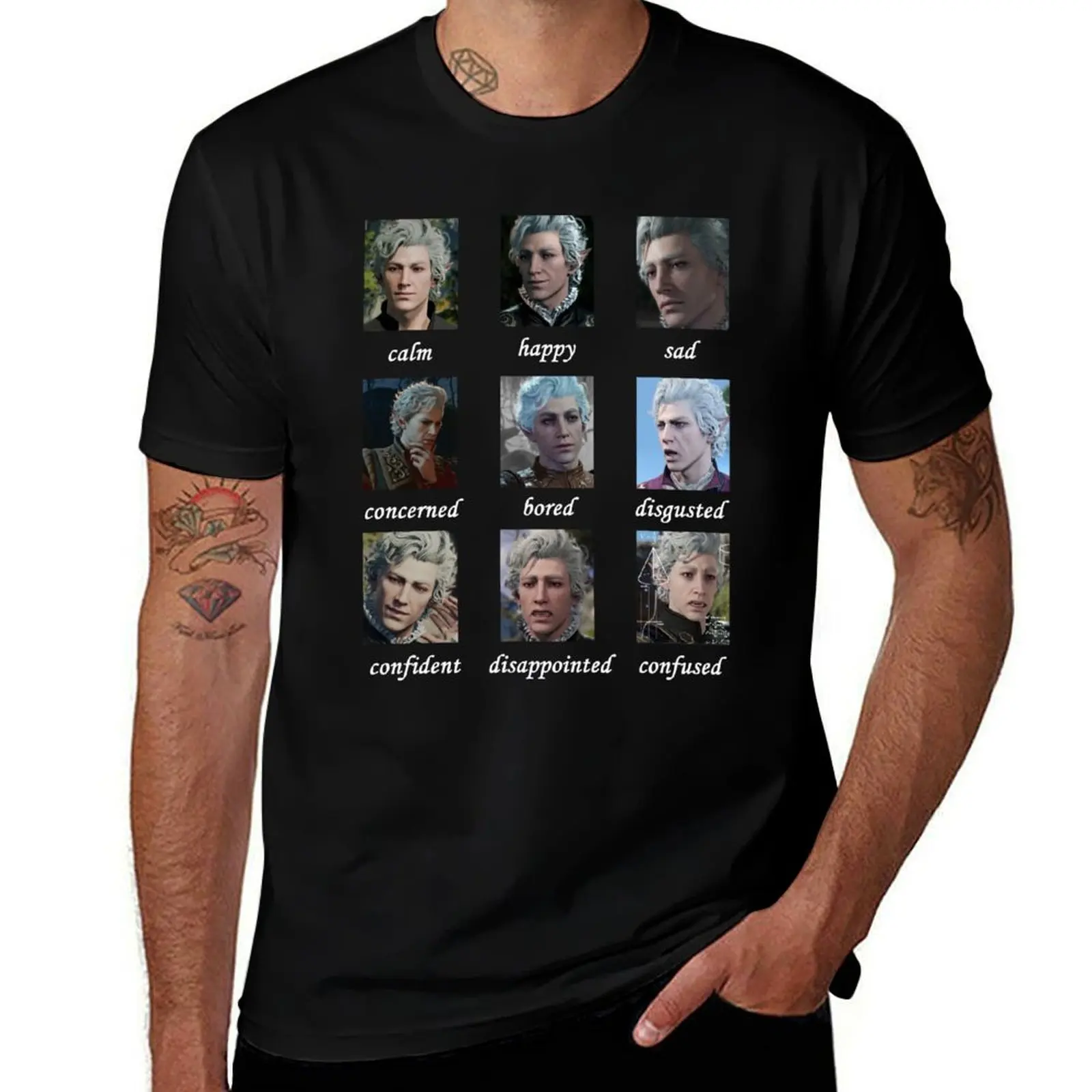Astarion's mood T-Shirt cotton t shirts high quality t shirts for man graphic funny T-Shirt