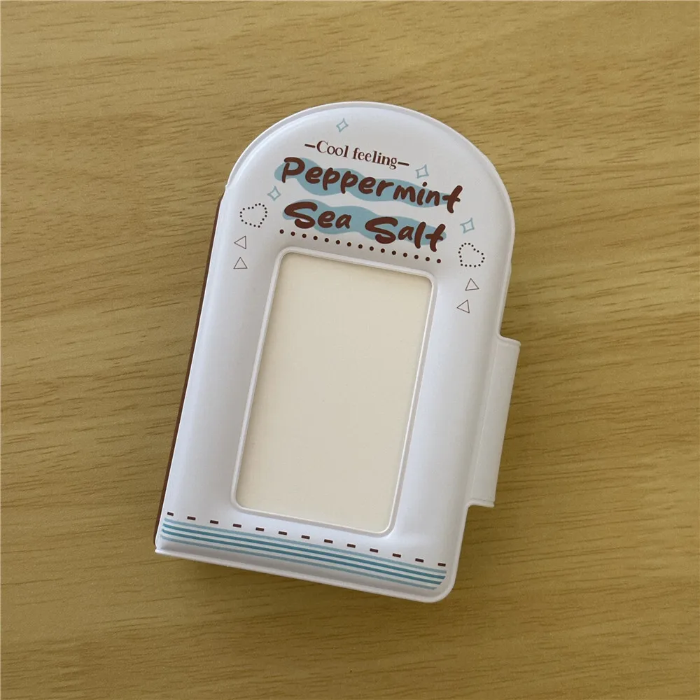 Ins Azul Verde Sal Marinho 3 Polegadas One Palace Grid Polaroid Love Bean Pequeno Cavalo Burberry Álbum de Cartão de Armazenamento