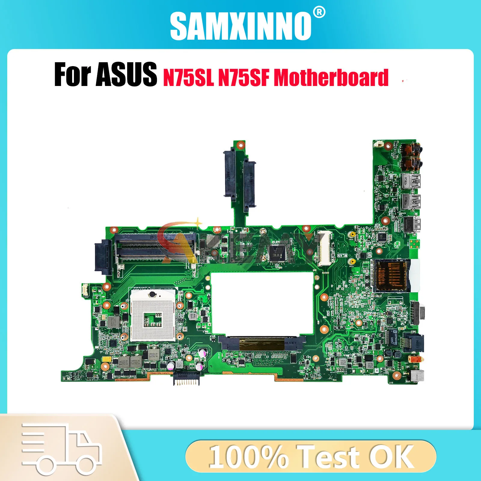 

N75SF Laptop Motherboard For ASUS Vivobook N75SF N75S N75SL Notebook Mainboard This item is in stock 100% tests OK fast shipping