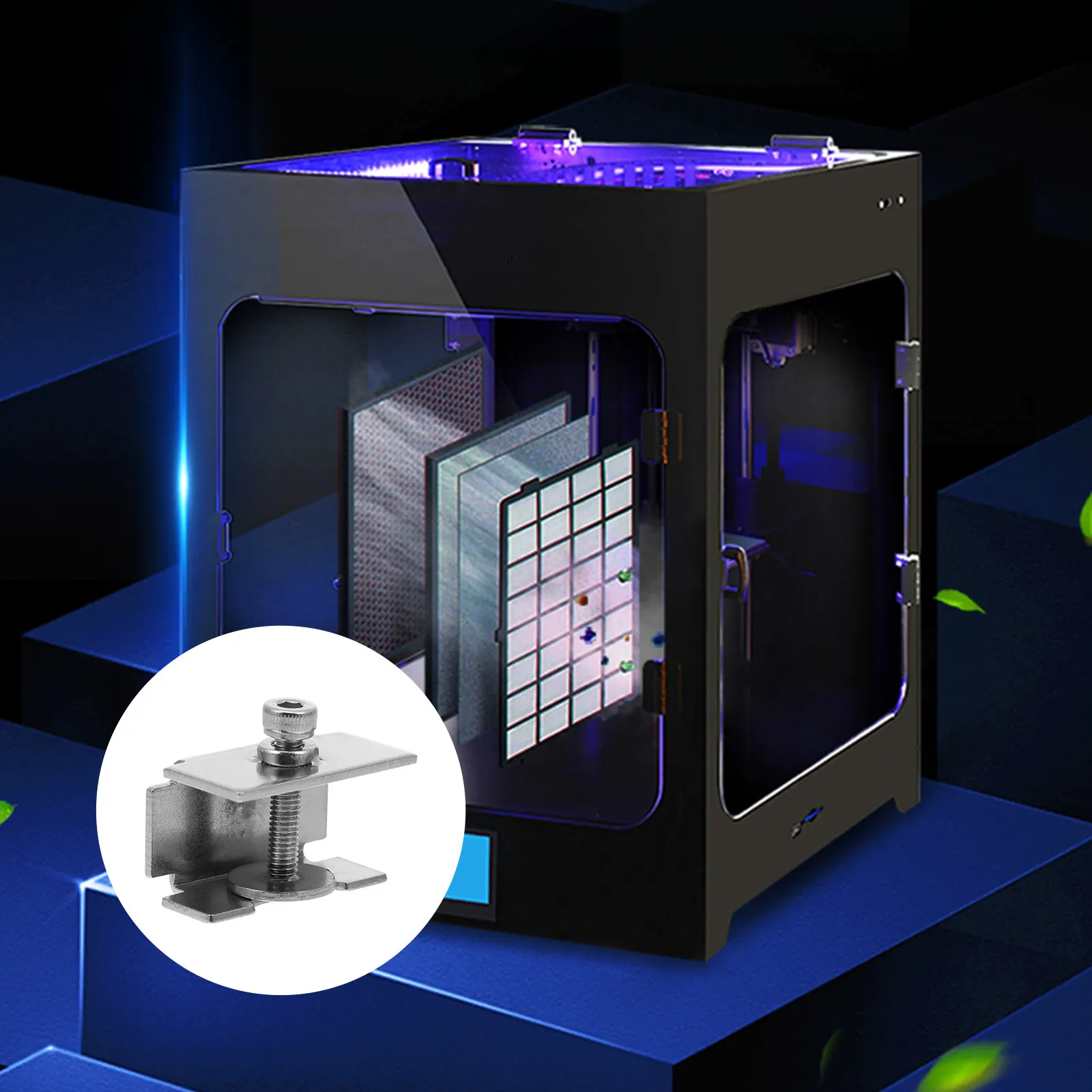 

4Pcs Premium Glass Clamping Clips for 3D Printer Beds Secure Fastening Bed Clamp Fixators for Ender 3 Pro Parts