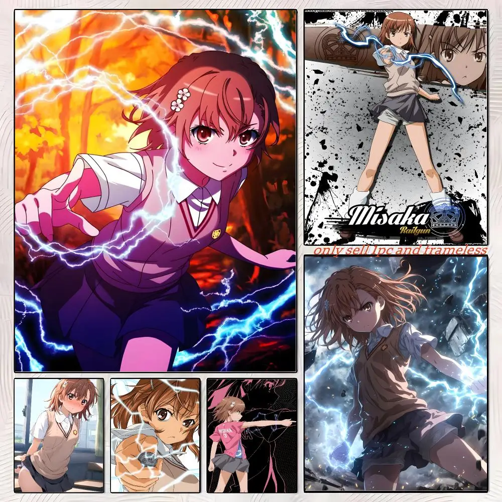 A Certain Magical Index Misaka Mikoto Anime Poster HD Wall Art interior Hallway Home Decoration Holiday Gifts