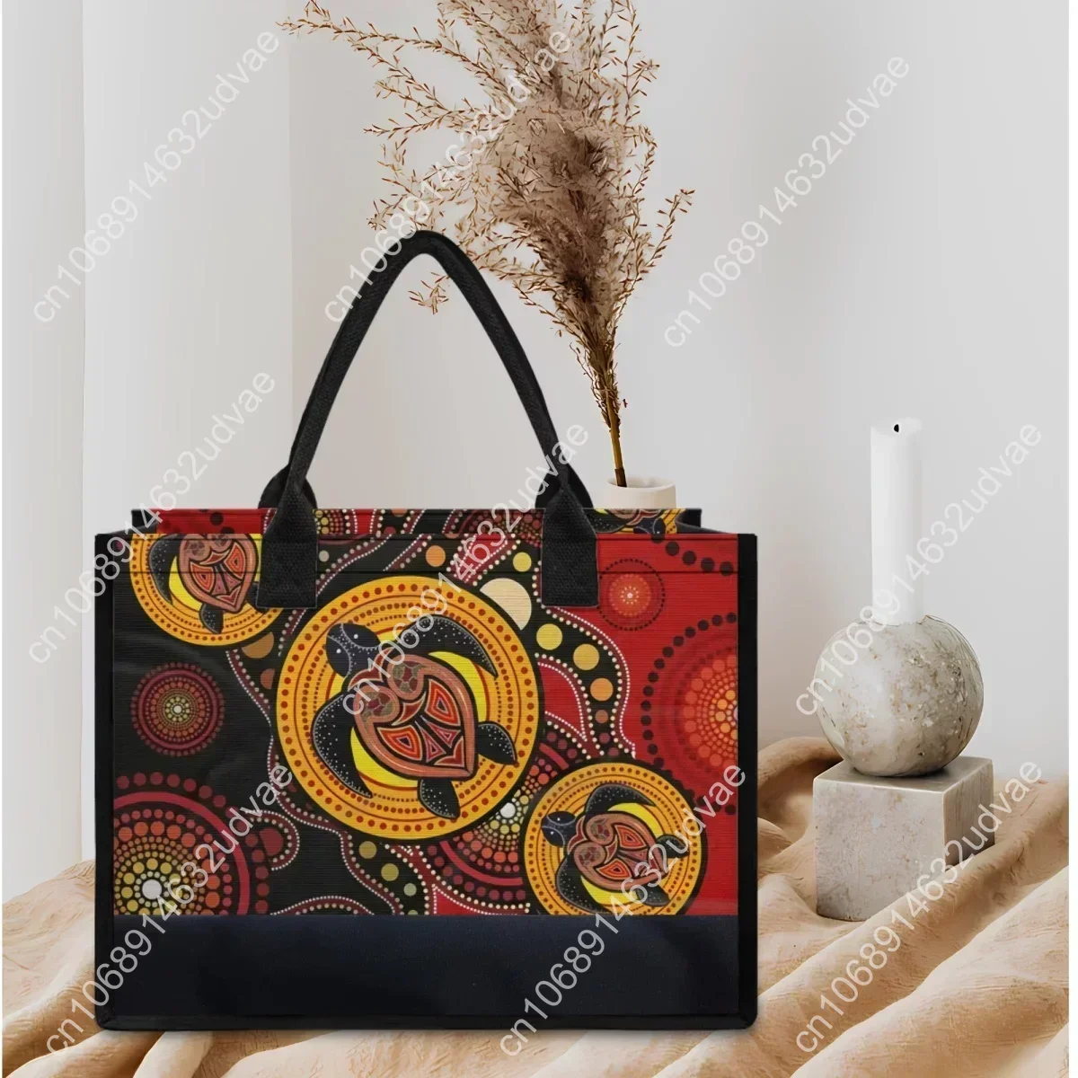 Bolsa de ombro vintage para mulheres, Totes padrão de tartarugas tribais australianas, bolsas de casamento australianas, alta qualidade, 2023