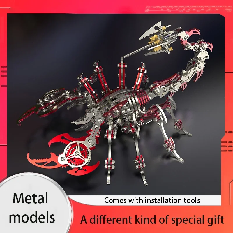 

Scorpion toy metal assembled model 3D three-dimensional puzzle creative handmade movable birthday gift boys Halloween