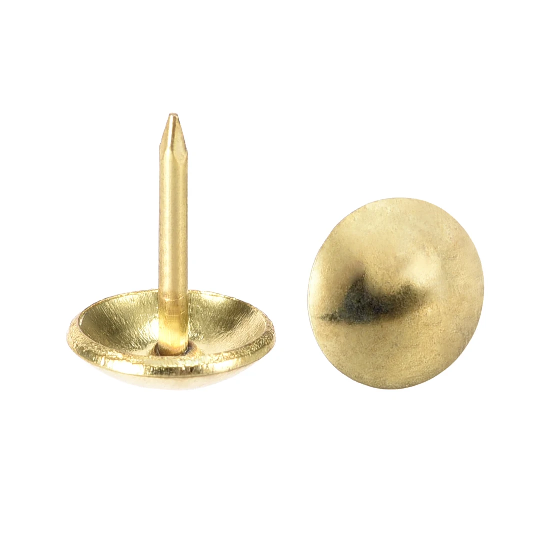 50pc Upholstery Nails Tacks 6/8/9/10/11mm Dia 10/11/13/17mm Height Round Thumb Push Pins Gold Tone For Furniture Sofa Headboards