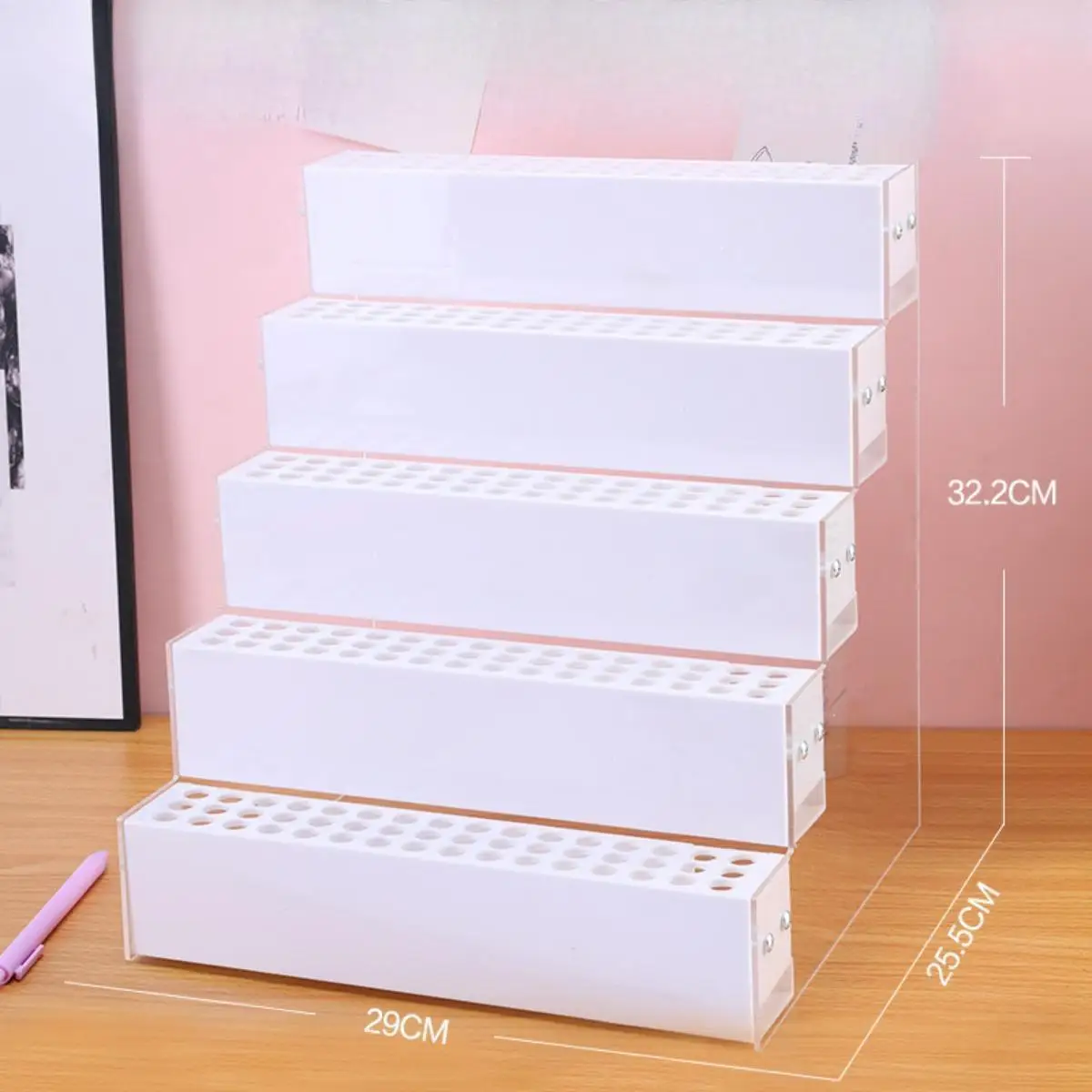 Pen Display Stand Multi Slots Sturdy Trendy Practical Pencil Pen Holder for Dorm Colored Pencils Parties Markers Dressing Table image 6