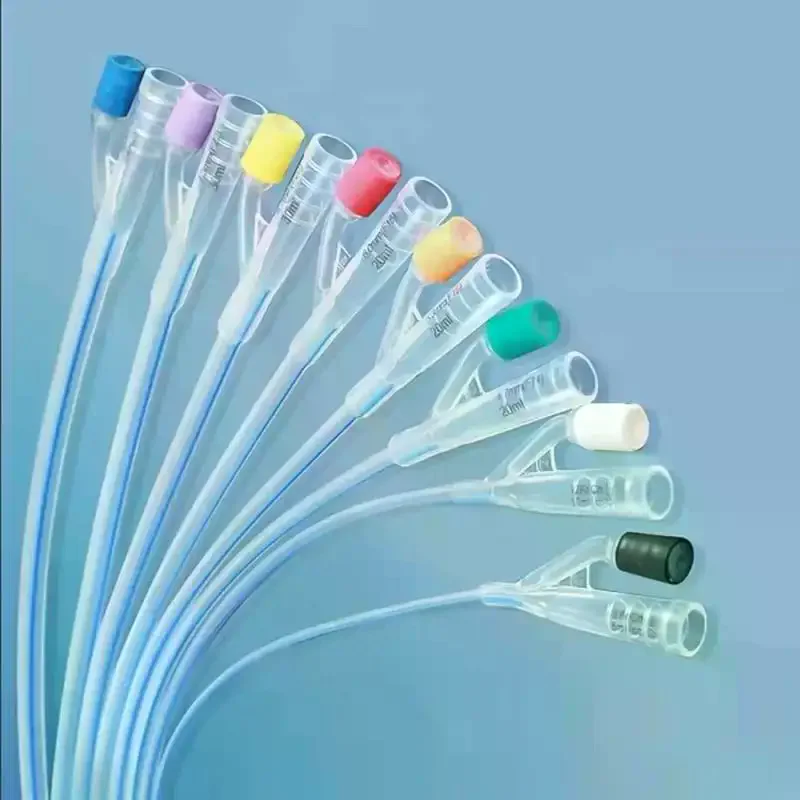 1 Piece 2 Way 3 Way Urinary  Disposable  Silicone Foley Catheter Flushing Tube Teaching Consumables