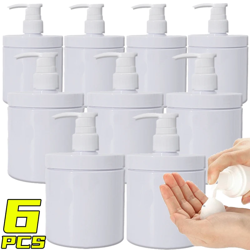 1/6 шт. многоразовые бутылки для жидкости с пресс-насосом, портативный шампунь, гель для душа, дозатор, бутылка, многоразовые контейнеры для хранения 500 мл