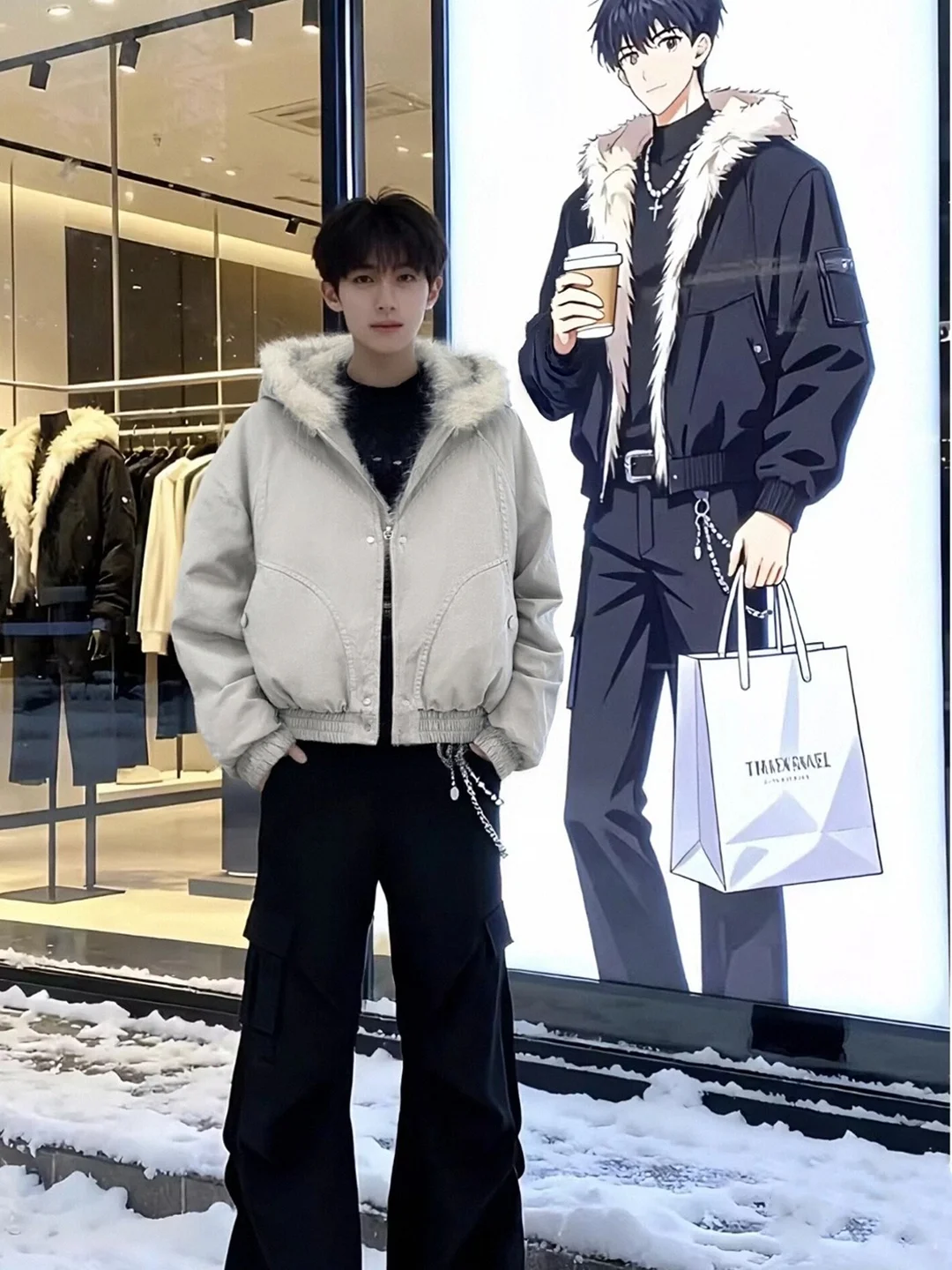 

Мужская зимняя утепленная хлопковая куртка с капюшоном, теплая, с меховым воротником, повседневная, для отдыха, верхняя одежда, легкая, Mountain Eagle