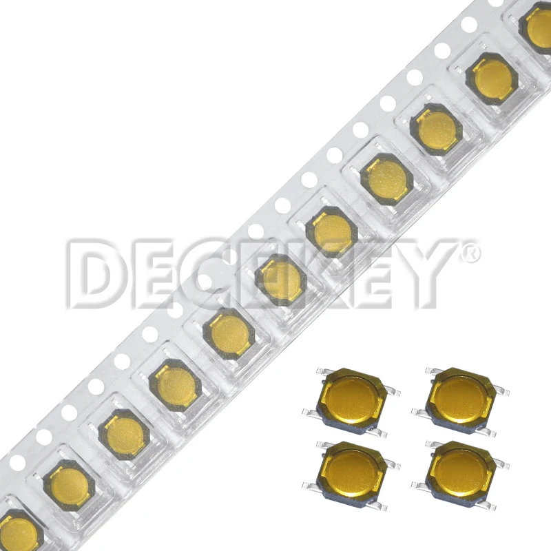 100PCS 4x4x0.8MM DC12V 50mA Membrane Switch 4X4X0.8mm Tactile Push Button Switch Tact 4 Pin 4*4*0.8mm Switch Micro Switch SMD