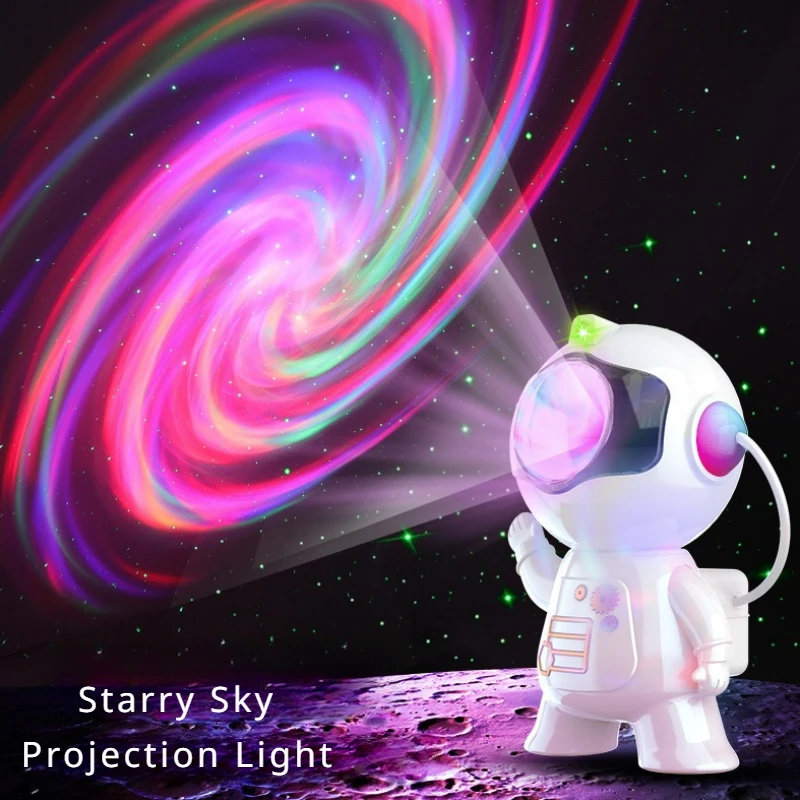 

Cute Astronaut Starry Sky Light with Remote Control Full Sky Star Projection Bedroom Atmosphere Night Light Children's Gift