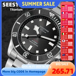 SEESTERN Titanium Diver Watch for Men Automatic Mechanical Wristwatch NH38 Movement Sapphire Glass 20ATM Waterproof Luminous New