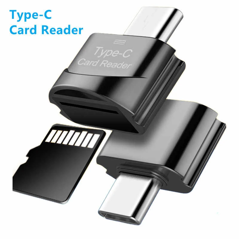 OTG USB 3.1 Type C To Micro-SD TF Adapter Cardreader Mini High Speed Smart Memory Card Reader Watching Movie Data Transmissio