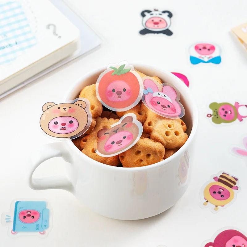 60/100Pcs Kawaii Zanmang Loopy Stickers Cute Anime Beaver Phone Water Cup Car Tablet Desktop Waterproof Stationery Sticker Gifts