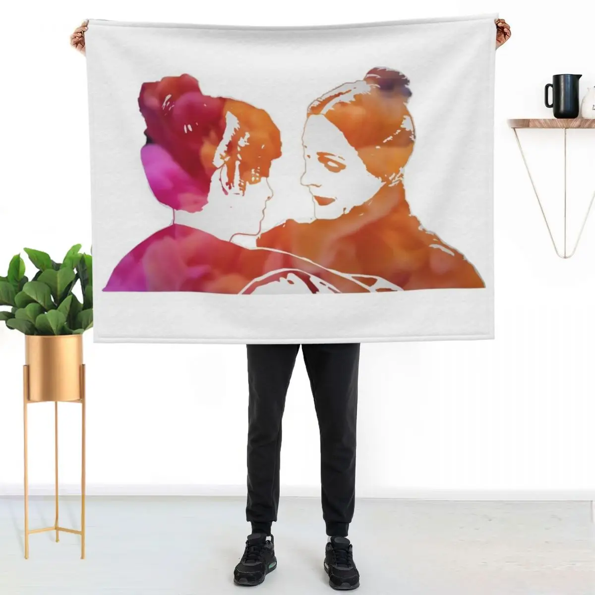 Gentleman Jack Throw Blanket Luxury Plush Bed linens Plaid on the sofa Shaggy Furrys Blankets