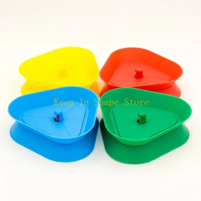 U1JC 6Pcs Plastic Card Organizers Clip Rack Triangular Playing Card Rack