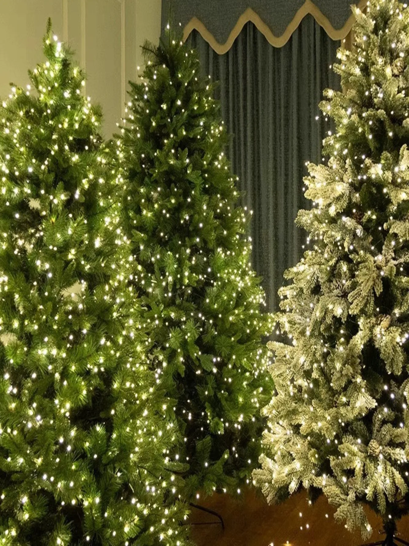 Cross-Border Waterproof Green Wire Copper Christmas Tree Lights - Remote Control Starry String Lights for Wedding, Plants & Gard