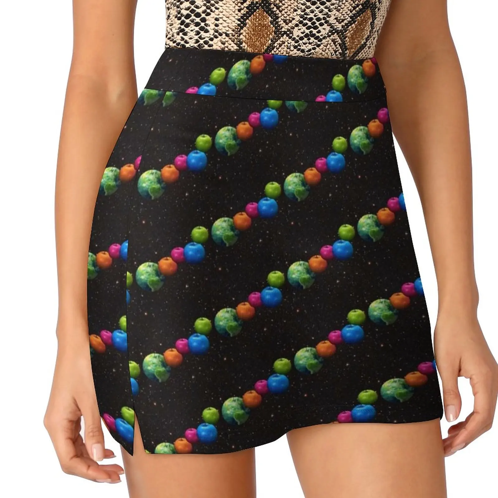 System Skirts Woman Fashion 2022 Pant Skirt Mini Skirts Office Short Skirt Minimal Minimalist Moon Space Earth Sun Pop Art Pop