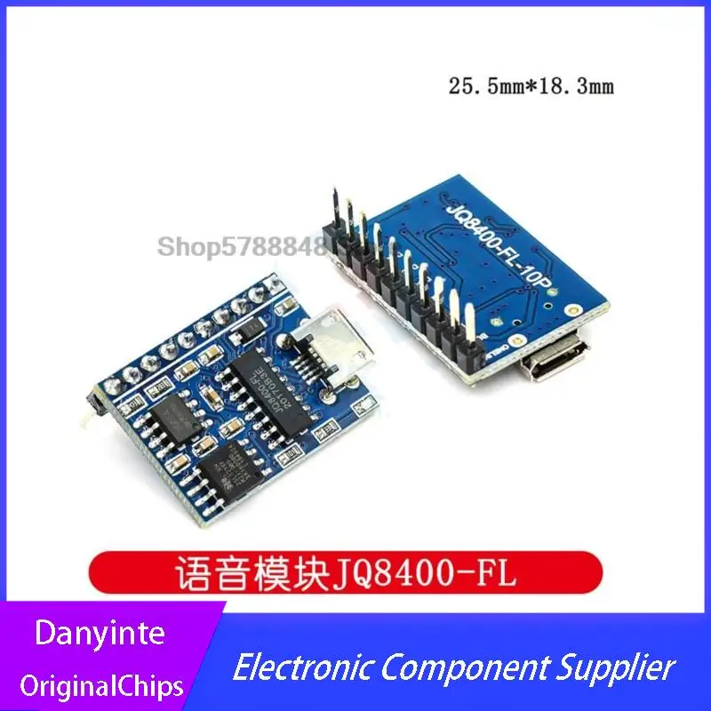 

NEW 1PCS/LOT JQ8400-FL USB Programmable Motion Activated Recordable Greeting Card MP3 player Sound Module 10pin