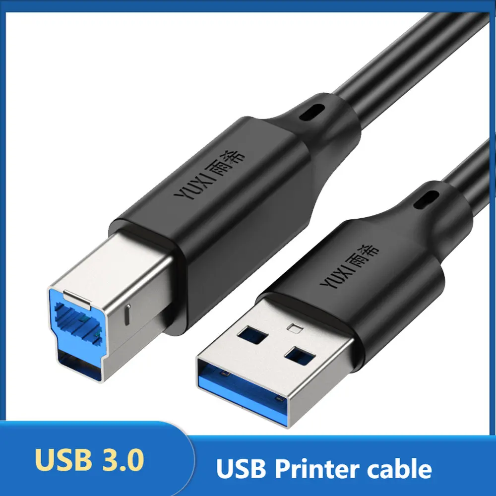 Kabel drukarki USB USB 3.0 A męski na B męski kabel do obudowy Hdd Canon Epson HP ZJiang Lab drukarka szybki kwadratowy przewód złącza