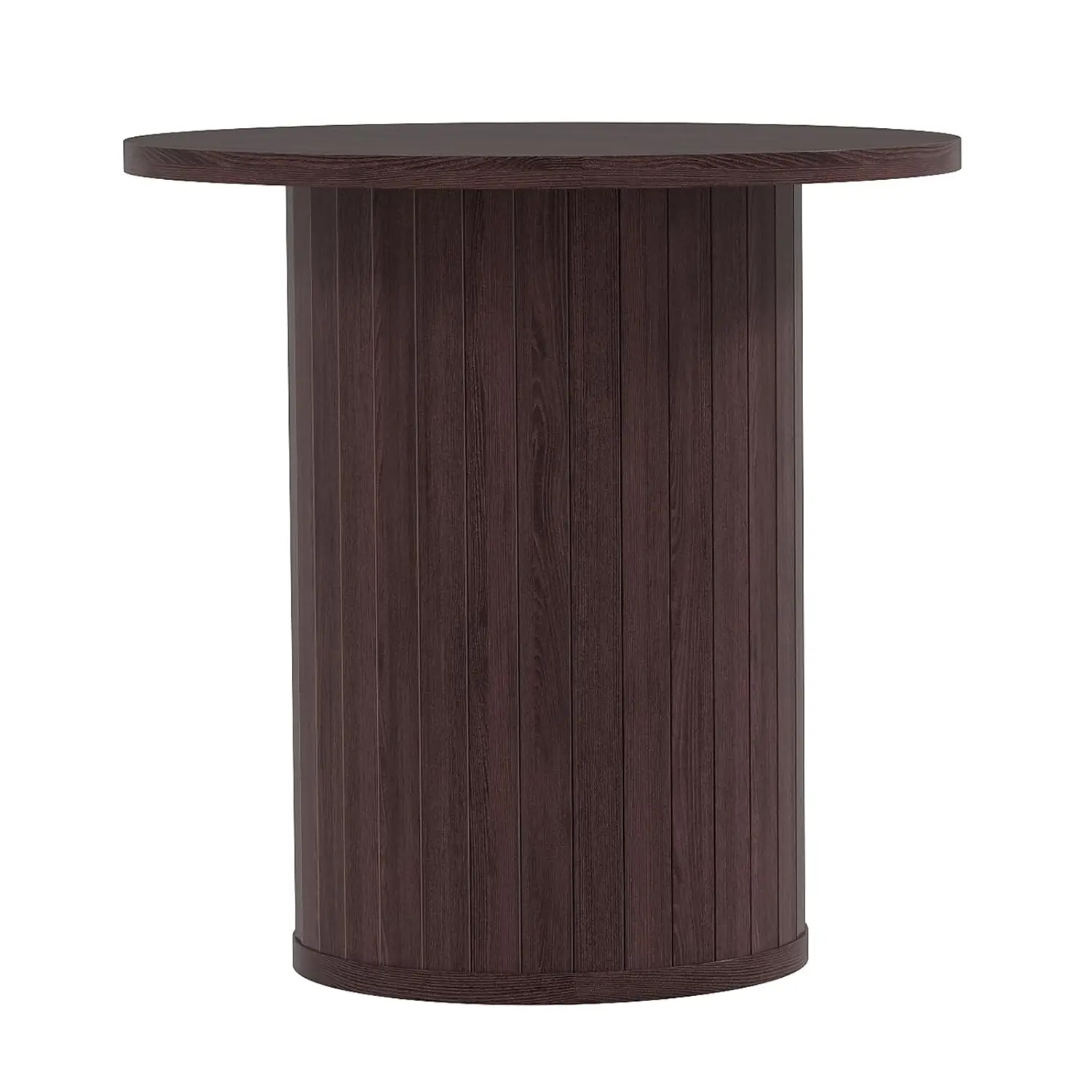 طاولة قهوة خشبية مستديرة مقاس 23.6 بوصة مع مساحة تخزين مخفية وباب منزلق، مجموعات طاولات جانبية للمزرعة الدائرية لغرفة المعيشة وغرفة النوم، Ba