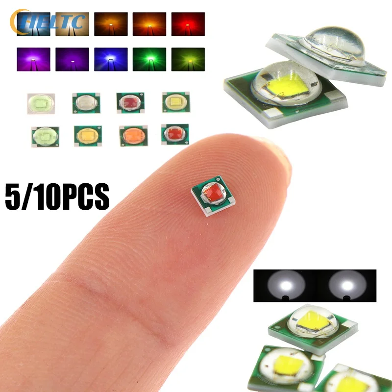 

5/10 шт. 1-3 Вт 5 ℃ /W светодиодная лампа для печатной платы для DIY лампочка световая бусина SMD LED 3535 чипов 1-3 Вт 3 В бусины свет белый теплый монтаж