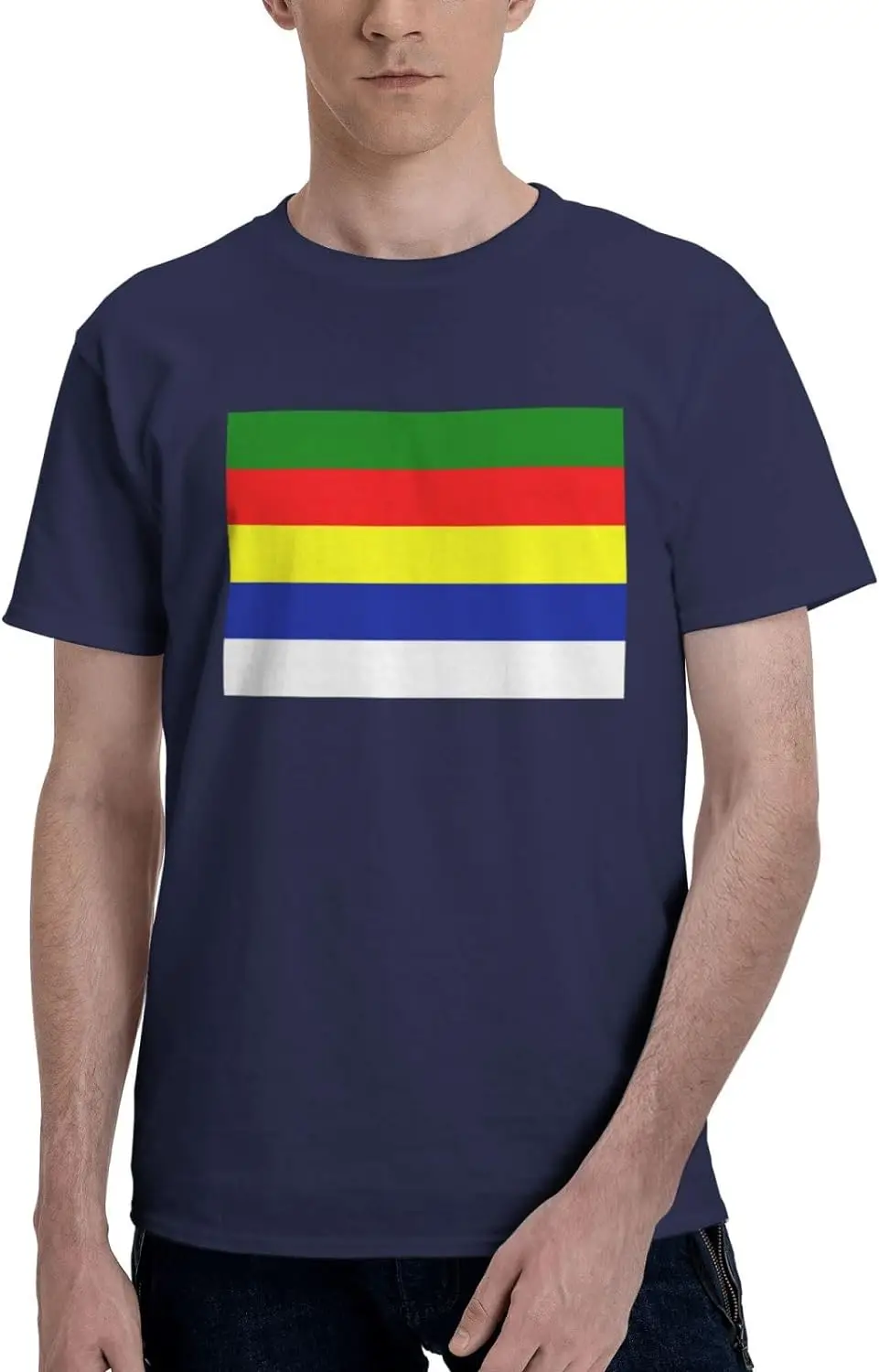 Civil Flag of Jabal ad Druze 1921 1936 Short Sleeve T-Shirt Cotton Soft Breathable Crew-Neck Black