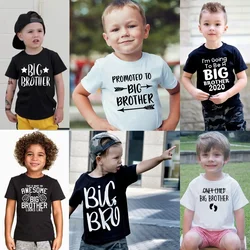 Promoted To Big Brother Kids Tshirt Boys Tops Summer Short Sleeve Toddler Boy Shirt Casual Children Clothing Girls T Shirt