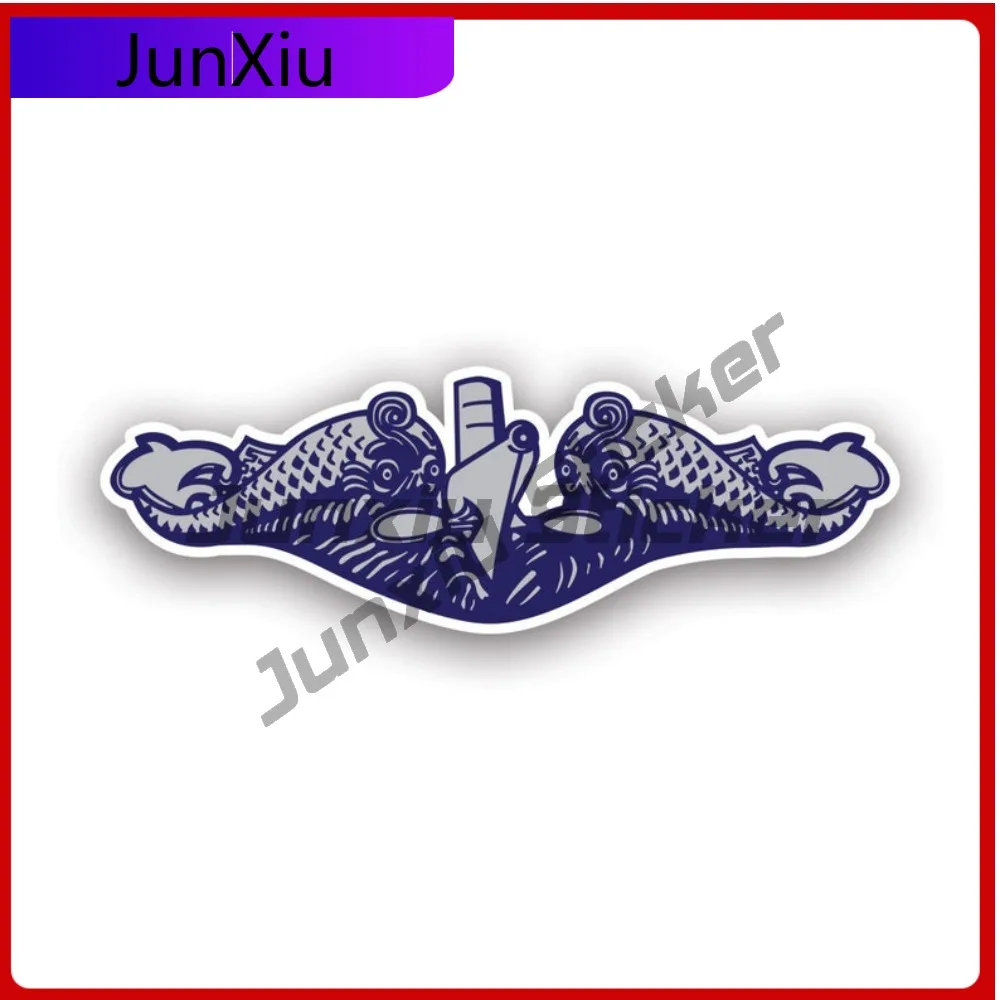 

Graphic Submarine Warfare Dolphins Sticker Decal American Made Uv Protected Sub Naval Submariner Cool Sticker Sunproof Anti