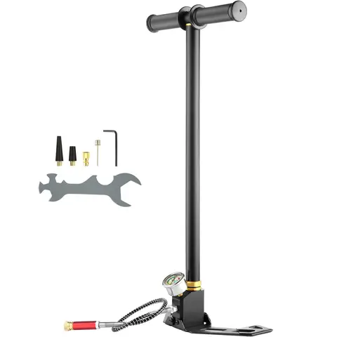 SucceBuy 3 Stage PCP Pump + Pressure Gauge 4500PSI Tire Kayak Ball Inflatable Air Gun Filling Stirrup High Pressure Hand Pump