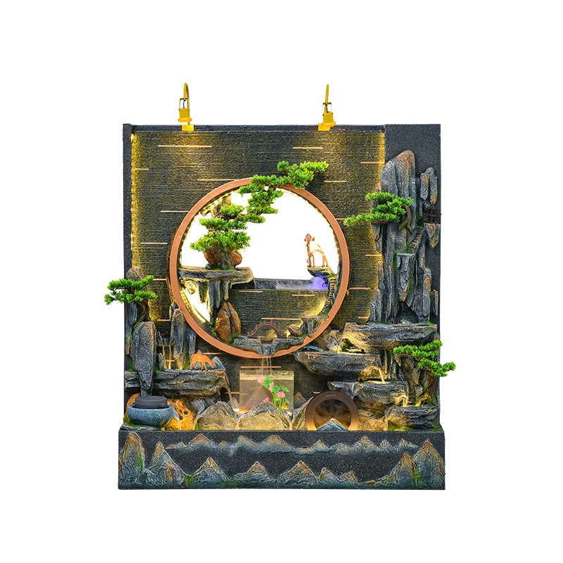 

Water Curtain Wall Circulating Water Hotel Garden Villa Courtyard Landscape Home Decoration Large Floor Lucky Decoration