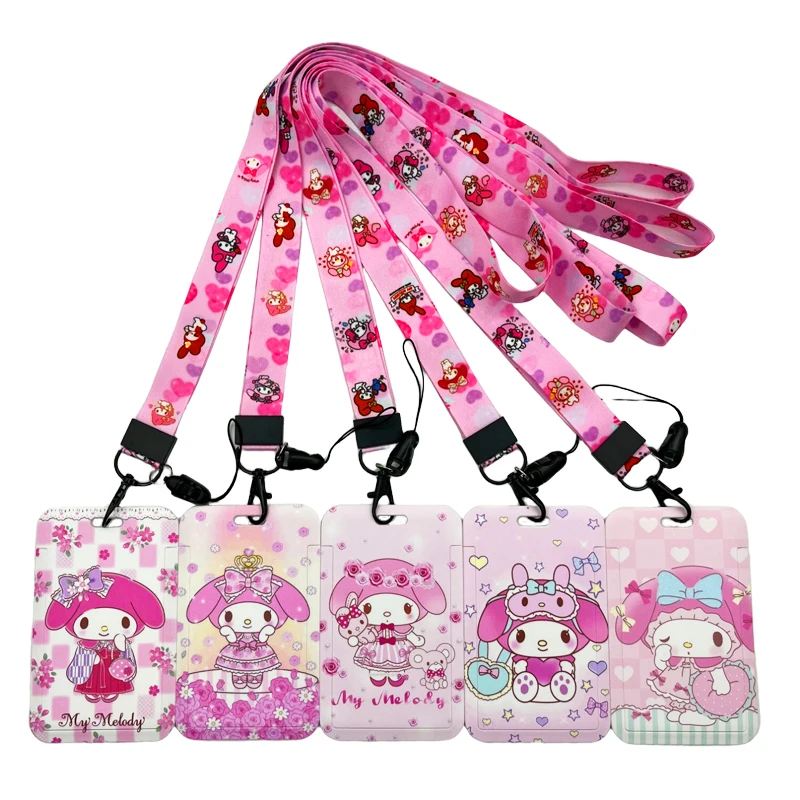 Sanrio ID Card Holder Lanyard Girls My Melody Door Card Case