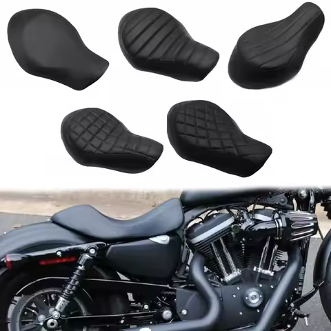 Motorcycle Single Wide Driver Seat Soft Front Rider Cushion Pillion Pad For Harley Sportster Iron 883 1200 XL 04-15, 48 72 10-15