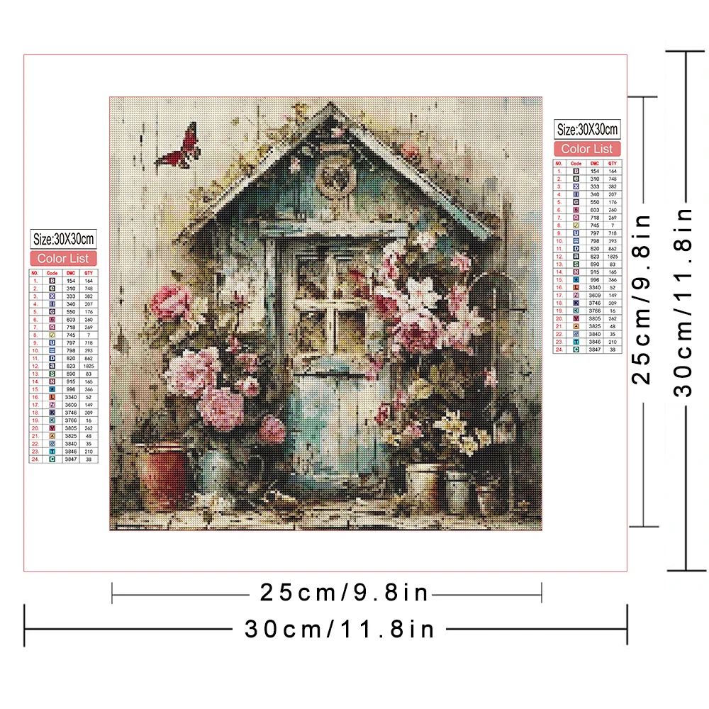 AZQSD Full Drill Diamond Painting House Landscape Cross Stitch Sets Full Drill Hobby Creative Mosaic Embroidery Home Decor