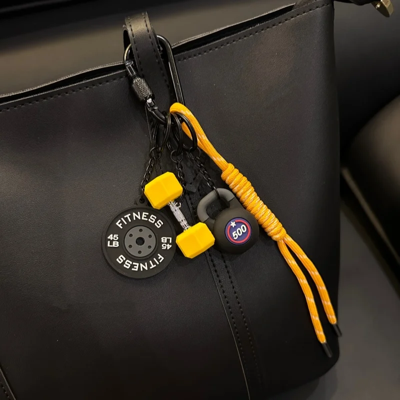 Mode Tasche Charme Neue Handarbeit Gewebt Seil Fitness Kettlebell/Wasser Tasse/Hantel Schlüsselbund Kreative Sport Rucksack Zubehör – Detail 5